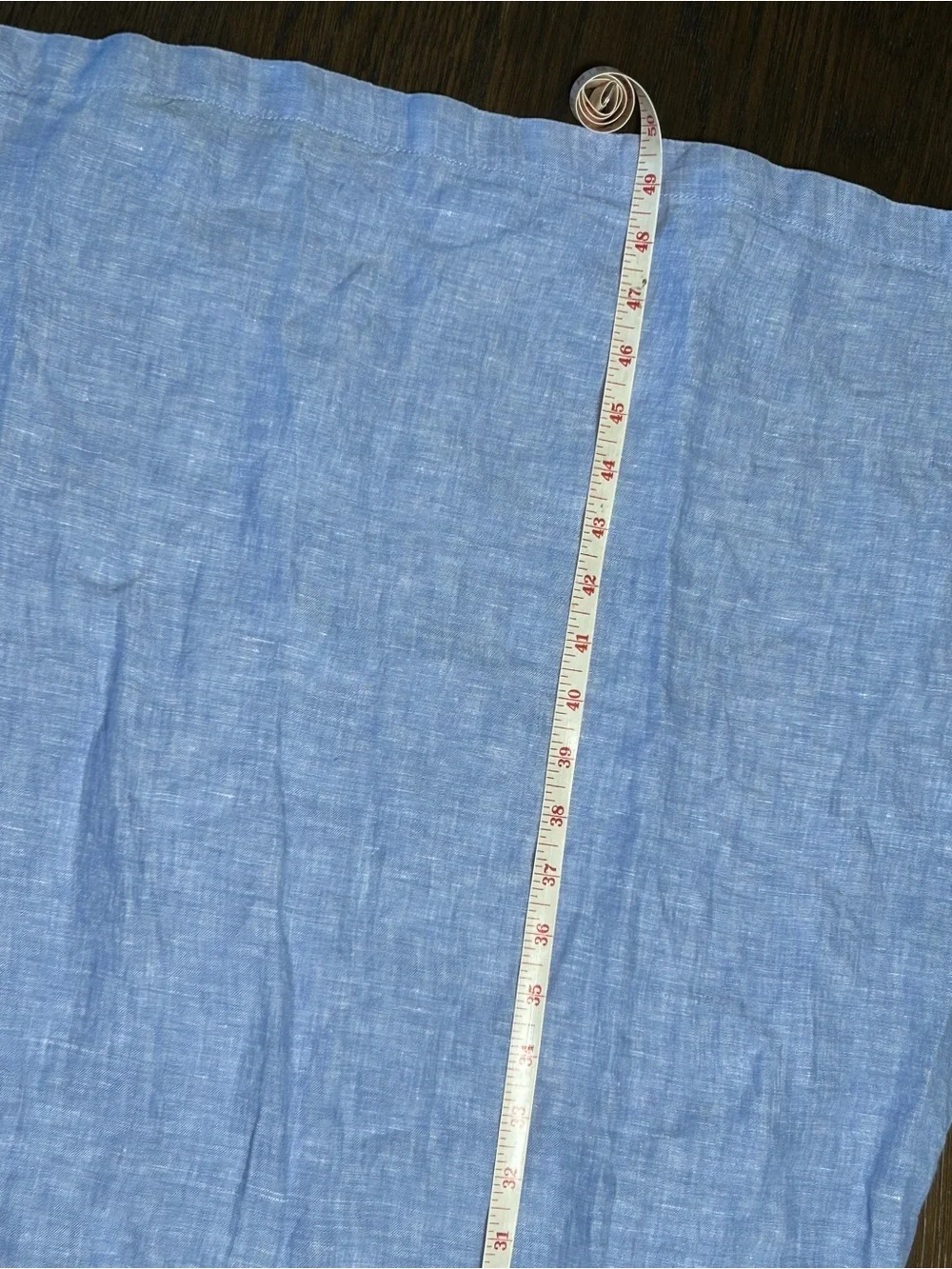 J. Crew Blue Cabana Dress in Linen with Side Slit